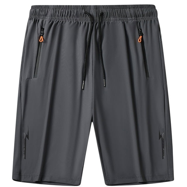 Men's Solid Color Polyester Shorts Outdoor Sports Versatile and Casual Five Quarter Pants