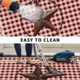 thumbnail image 5 of Farmhouse Outdoor Rug for Patio/Deck/Porch, Non-Slip Large Area Rug 5 x 7 Ft, Vintage Star Retro Rustic Checked Grid Lodge Indoor Outdoor Rugs Washable Area Rugs, Reversible Camping Rug Carpet Runner, 5 of 8