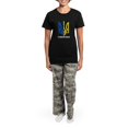 thumbnail image 4 of CafePress - I Stand With Ukraine Flag Support Ukraine Pajamas - Women's Short Sleeve Print T-Shirt and Pants Dark Cotton Pajama Set, 4 of 7