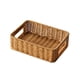 thumbnail image 4 of Cesta de almacenamiento organizadora, cesta de picnic, bandejas de almacenamiento rectangulares para cocina marrón claro M, 4 of 9
