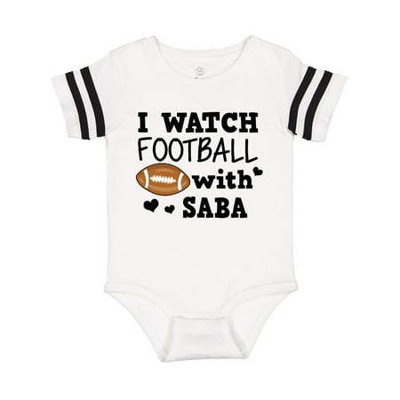 

Inktastic I Watch Football with My Saba Gift Baby Boy Bodysuit