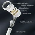 thumbnail image 4 of Yeacher Handheld Shower Head with Turbo Fan ON/Off Pause Switch Cotton Filter High Pressure Showerhead, 4 of 8