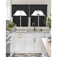 thumbnail image 4 of Solid Black Swag Curtains for Living Room/Bedroom Windows, Retro Minimalism Abstract Denim Texture Kitchen Curtains and Valances Set 36 Inch Length, Light Filtering Swags Valance Curtain Panels, 4 of 5