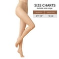 thumbnail image 4 of Ms.Myland 2 Pairs Women's Sheer Pantyhose Dark Skin Color Bikini 1D Ultra Thin Soft Anti-Slid XS-XL, 4 of 6