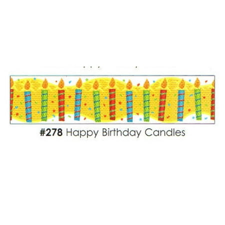 Happy Birthday Photo Border - Happy Birthday Candles 3 Strips Edible Frosting Photo Cake Border Decoration