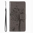 thumbnail image 1 of Wallet Case For Huawei P Smart 2018 2019 2020 2021 P8 P9 P20 P30 P40 Lite Pro 2017 Cute Cat Tree Card Slots Protect Cover D06F Grey For P30, 1 of 6