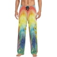 thumbnail image 2 of Tulips Flowers Butterflies Rainbow Men's Pajama Pants Lightweight Sleepwear Bottom Lounge Pants, 2 of 6