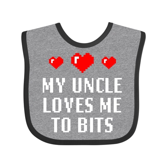 Inktastic My Uncle Loves Me to Bits Boys or Girls Baby Bib
