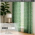 thumbnail image 6 of Vargottam Cotton Curtains for Windows - 3-in-1 Rod Pocket/Back Tab Short Window Drapes - Light Filtering Cotton Canvas Panels - Set of 2, 52"x63" - Leaves Print (Green), 6 of 8