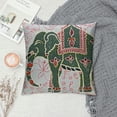 thumbnail image 2 of Shiartex  Car Home Sofa Decoration Cushion Cover Pillowcase, Elephant Design Square  Throw Pillow Cover White, 2 of 5