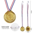 thumbnail image 5 of Trophy 3 Medals, Gold, Silver, Bronze, Winners Medal with Ribbon 1st 2nd 3rd Children Metal Medal, Style Winners Medal, 5 of 5