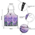 thumbnail image 3 of Urple Butterfly Flower Pattern Kids Aprons for Girls and Boys,Adjustable Neck Strap Toddler Aprons for Kids Cooking Baking, 3 of 6