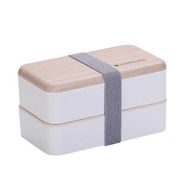 Stackable Bento Box Japanese Lunch Box Kit with Spoon and Fork, 2 Co