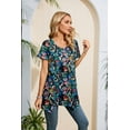 thumbnail image 5 of ENMAIN Summer Tunic Tops for Women Short Sleeve Shirts Casual Plus Size Blouses Loose Fit Dressy XL, 5 of 8