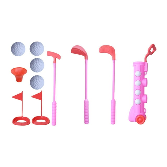 Kids Golf Set Regals Balls Juguetes para niños Niñas Niñeras 3 4 5 6 7 8 años rosa