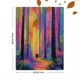 thumbnail image 3 of Qisvanset Moonlit Sky Autumn Tree Oil Painting 12x16 Inch Hotel Decor, 3 of 8