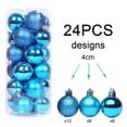 thumbnail image 2 of Dinheiro Paquete de 24 adornos de bolas de Navidad de 40 mm, decoración de árbol de Navidad de plástico colorido irrompible, adornos colgantes para fiestas de Navidad, bodas, vacaciones y decoración, 2 of 5