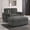 Gray + Foam, variant on Double Recliner Sofa with Ottoman – Manual Reclining Couch, USB Charging Port, Phone Stand, Soft Armrests for Living Room, Home Theater