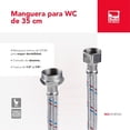 thumbnail image 2 of Manguera Dica 4135TAC para Fregadero 35 cm 1/2 x 1/2 Dica, 2 of 4
