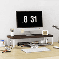 thumbnail image 1 of FTCBJJA 20 Inch Monitor Stand Riser, Computer Monitor Stand for Office Computer, Laptop, Small Printer, Walnut/White Desk, 1 of 5