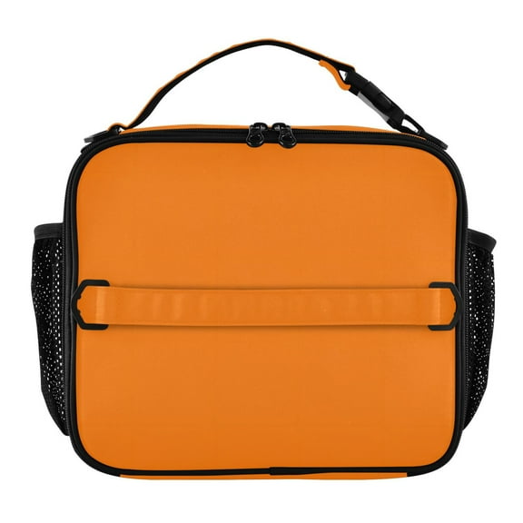 ALAZA Dark Orange Print Lunch Box Insulated Lunch Bag Cooler Tote with Shoulder Strap