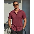 thumbnail image 3 of COOFANDY Mens Short Sleeve Button Down Wrinkle Free Dress Shirts Summer Business Casual Shirt, 3 of 6