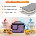 thumbnail image 4 of OPUX Insulated Lunch Box for Men Women Kids, Leakproof Reusable Lunch Bag Cooler for Work School Office, Soft Thermal Lunchbox Tote Shoulder Strap for Boys Girls Adults, Heather Purple, 14 Can/8L, 4 of 9