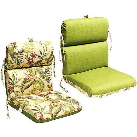 Reversible Deluxe Outdoor Chair Cushion, Multiple Colors