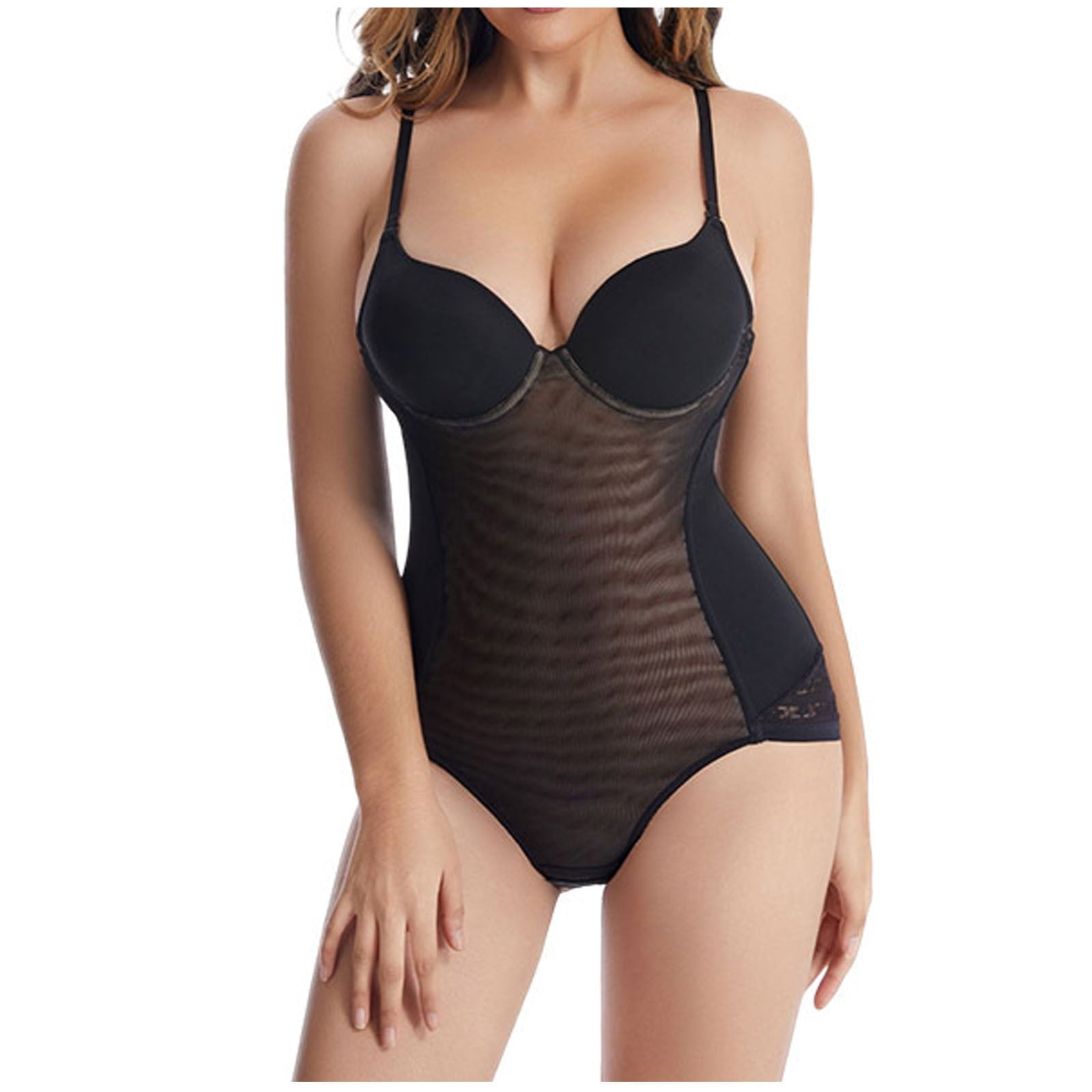 Holloyiver One Piece Body Shaper for Women Firm Tummy Compression Bodysuit  Shaper with Butt LifterHigh-Waisted Body-Shaping Sling Corset with Chest