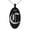 Black, variant on Stainless Steel Letter C Initial Old English Monogram Engraved Small Oval Charm Pendant Necklace
