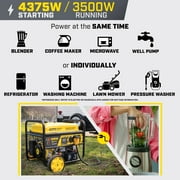 مولد محمول جاهز للاستخدام عن بعد لاسلكي بقوة 3500 واط من Champion Power Equipment مع CO Shield®