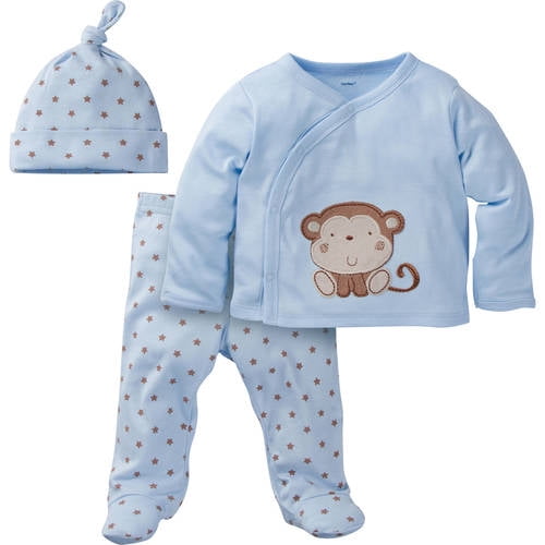 Gerber Newborn Baby Boy TakeMeHome Outfit Set, 3Piece