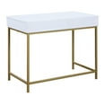 thumbnail image 6 of OSP Home Furnishings Modern Life Engineered Wood Desk w/ Metal Legs in White, 6 of 15