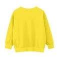 thumbnail image 6 of Yellow Relaxed Fit V-Neck Sweatshirt for Girls - Soft Stretch Polyester Spandex, Kangaroo Pocket, 4-14 Years,Size 7 T, 6 of 8