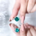 thumbnail image 5 of Rosec Jewels Certified Lab Grown Emerald Engagement Ring - 3.5 Ct - Round Emerald Solitaire Ring - AAAA Grade - with Jewelry Box, 18K White Gold, US 5.00, 5 of 9