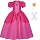 thumbnail image 3 of Vestido de princesa con mangas de burbuja cosidas con encaje, vestido infantil, lindo y exquisito vestido para niñas, 3 of 5