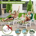 thumbnail image 2 of Chaise Lounge Cushions Outdoor, Water-Resistant Patio Chaise Cushion with Ties and Pillows, 3'' High-Density Foam  Patio Chaise Lounge Replacement Cushion for Lawn Pool,Grass green white, 2 of 7