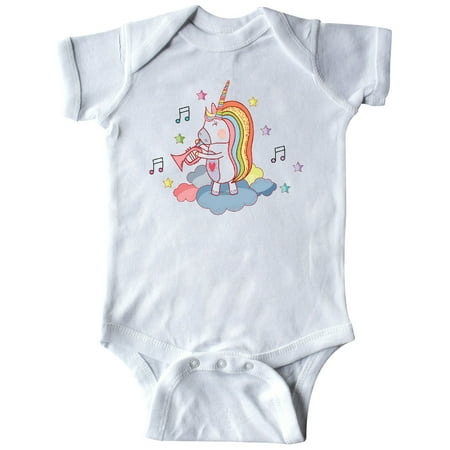 

Inktastic Unicorn Trumpet Music Gift Baby Girl Bodysuit