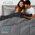 thumbnail image 6 of Bare Home 5-Piece Reversible Bed-in-a-Bag - Premium 1800 Collection - California King, Black/Gray Comforter with Gray Sheet Set, 6 of 10