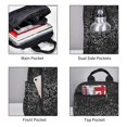 thumbnail image 3 of Disketp Black And White Dotted Mochila Ligera e Impermeable, Mochila de Día Resistente para Viajes, Senderismo y Uso Diario para Hombre y Mujer, 3 of 7