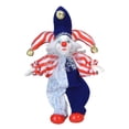 thumbnail image 4 of Figuras de payaso de cerámica que pueden sentarse y pararse, delicados brazos y piernas flexibles de 7 '' para Azul blanco, 4 of 9