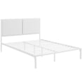 thumbnail image 2 of Modway Della King Faux Leather Panel Metal Bed in White, 2 of 6