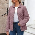 thumbnail image 5 of Fmbrln Womens Plus Size Winter Quilted Jackets Long Sleeve Button Turndown Collar Jackets Fall Fashion Casual Warm Coat with Pockets, 5 of 9