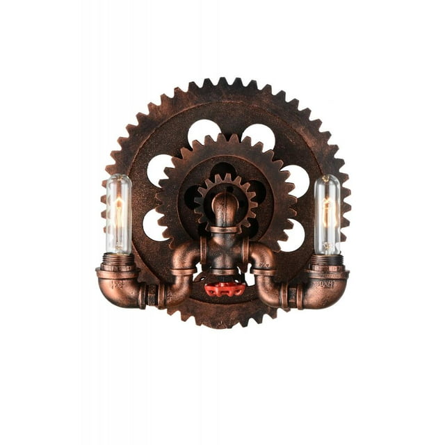 CWI Lighting Applique Murale 2 Lumières avec Finition Rouge Noircie