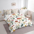 thumbnail image 3 of Homewish Cartoon Red Mushroom 7pcs Bedding Comforter Set For Kids Teens Female Girls,Flying Colorful Butterflies Queen Bedding Sets Super Cozy,Botanical Plants Queen Sheet Sets, 3 of 8