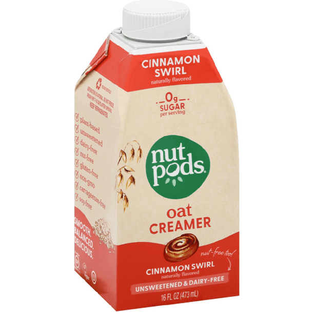 Nut Pods, Cinnamon Swirl Oat Creamer, 16oz, (Pack of 6)