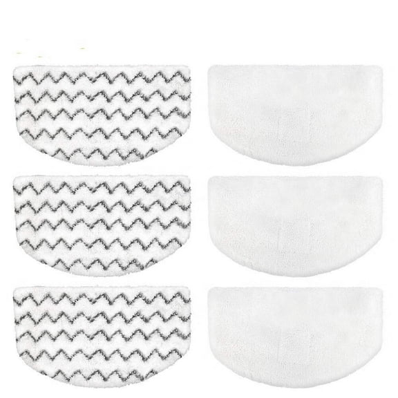 Steam Mop Replacement Pads for Bissell Powerfresh Steam Mop Pads Compatible with 1940 1440 1544 Series 19402 19404 19408 19409 1940a 1940f 1940q 1940t 1940w Washable Reusable Steam Mop Pad (6-PACK)