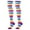 Purple, variant on Virmaxy Women's Over The Knee Socks Halloween Party Christmas Gift Long Socks Colorful Striped Cotton Warm Stacked Socks