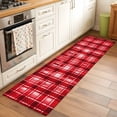 thumbnail image 3 of Red Plaid Kitchen Runner Rug 2x6 Washable Runners for Hallway Non Slip Modern Art Checkered Farmhouse Large Area Rug Indoor Floor Carpet for Bathroom Laundry Entryway Bedroom Living Room, 3 of 8