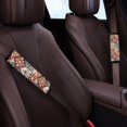 thumbnail image 3 of Chririnla Patchwork Floral Pattern Car Seat Belt Pads 2 PCS, Seat Belt Shoulder Pad Polyester Comfortable Thick for Sedans Truck Auto, 3 of 8